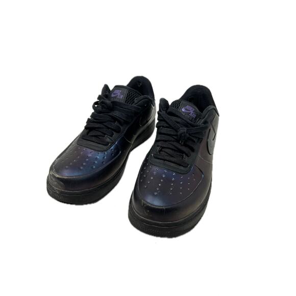 Nike Air Force 1 Black Blue Reflective Translucent Mens 12.5 - Picture 1 of 7